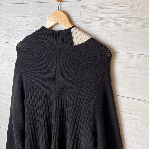 Nic + Zoe Sweater Womens Size XXL Black Onyx Cozy Up Twirl Open Front Cardigan - Picture 13 of 16
